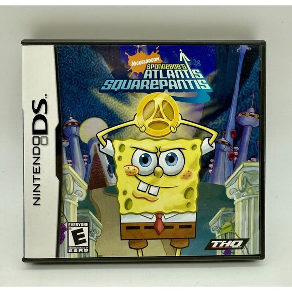 SpongeBob's Atlantis Squarepantis Nintendo DS 2007 Game Case And Manual Tested - Picture 1 of 3